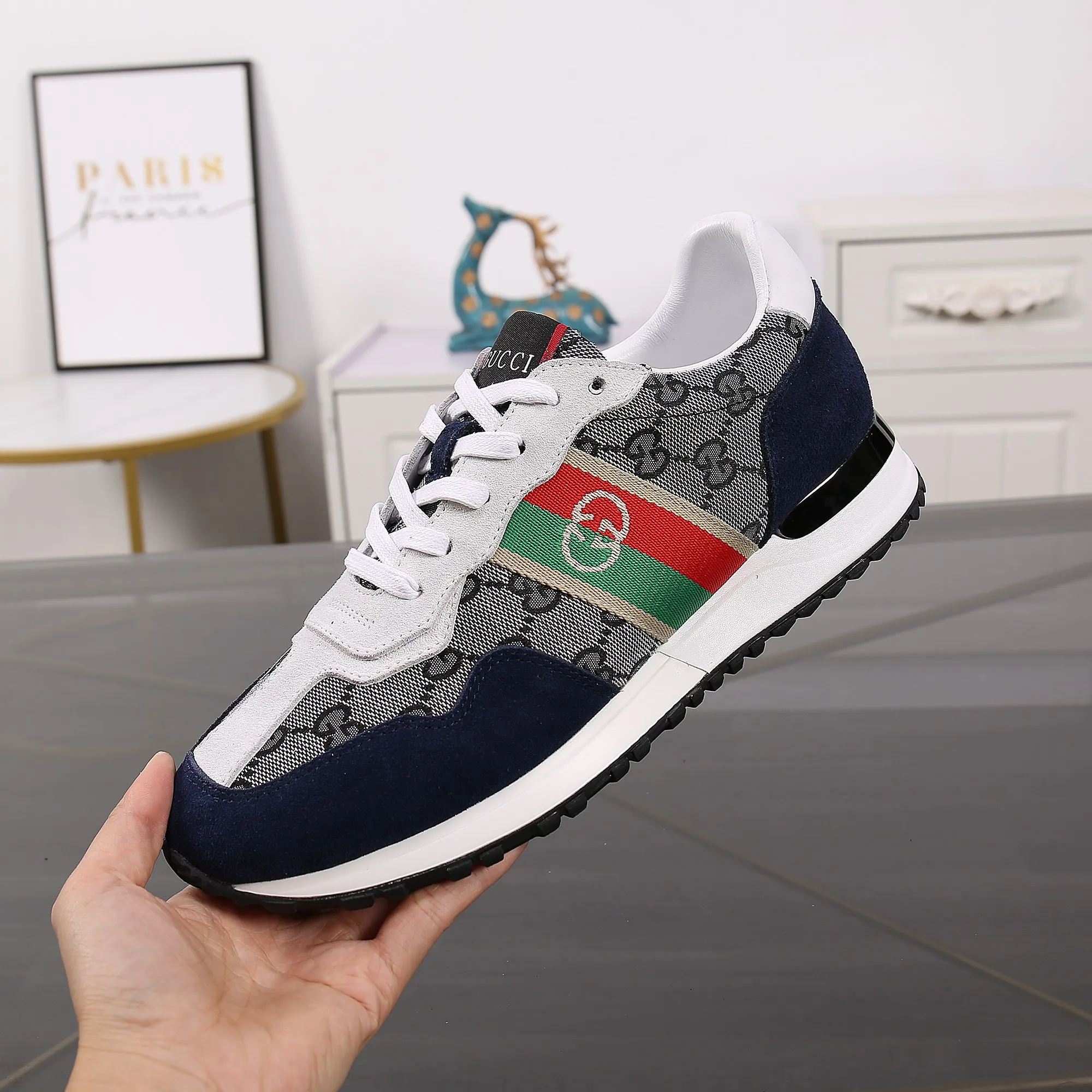 p420👾👾Spring new style is here again! [Gucci Sports Men's Shoes] Gucci fashionable casual men's shoes🇨🇳Original 1:1 mold opening, new models are available first💯Not high-profile but avant-garde, simple, low-key and fashionable, super versatile style🌿Made of original cowhide➕Sheepskin lining🎋The version is comfortable on the feet, and the workmanship is first-class🍍38-44 Large quantities in stock